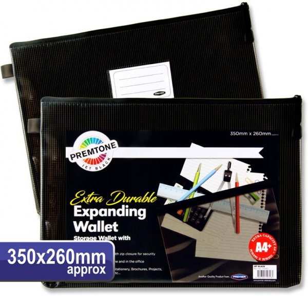 PREMTO A4+ EXTRA DURABLE MESH WALLET - JET BLACK