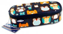 * PREMIER OVAL PENCIL POUCH - OWL 3 ASST.