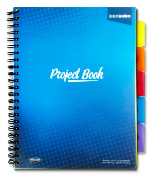 STUDENT SOLUTIONS A4 250pg PP 5 SUBJECT PROJECT BOOK 3 ASST.