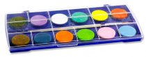 WOC 12 COLOUR WATERCOLOUR PAINT PALETTE SET WITH BRUSH