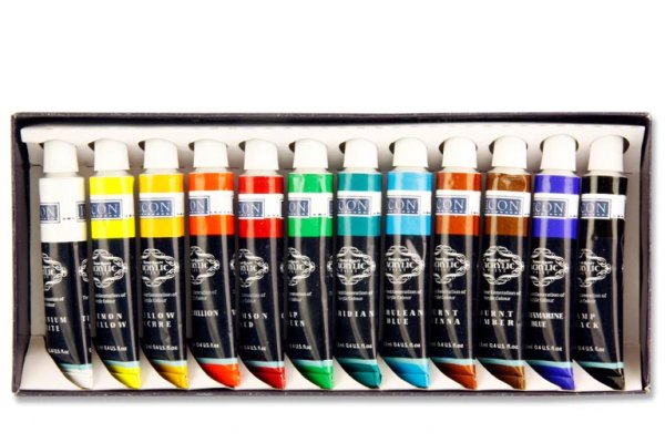 ICON BOX 12x12ml ACRYLIC PAINTS