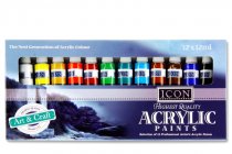 ICON BOX 12x12ml ACRYLIC PAINTS