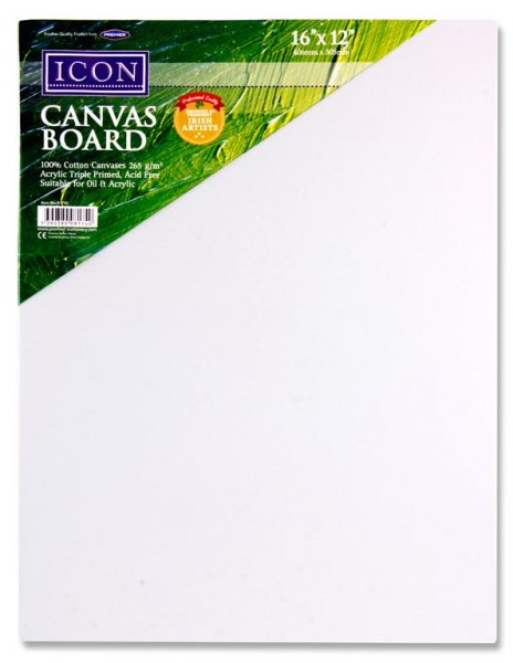 ICON CANVAS BOARD 265gm2 - 16"x12"