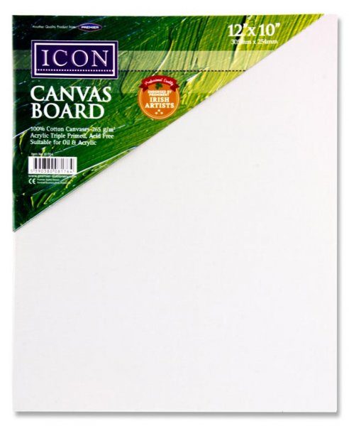 ICON CANVAS BOARD 265gm2 - 12"x10"