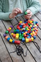 LARGE WOODEN LACING BEADS-New lower price