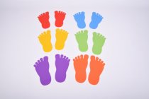 FOOT MARKS-6pairs -6 colours