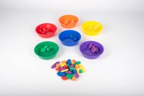 COLOURED SORTING BOWLS 6pk