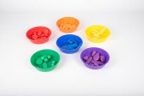 COLOURED SORTING BOWLS 6pk