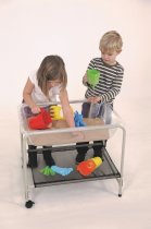 CLEAR SAND & WATER TRAY WITH STAND