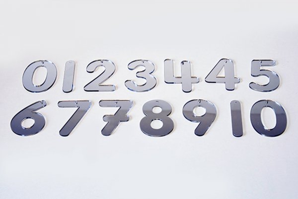 MIRROR NUMBERS - 70MM