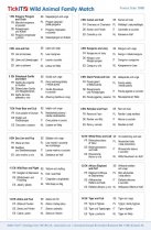 WILD ANIMAL FAMILY MATCH SET