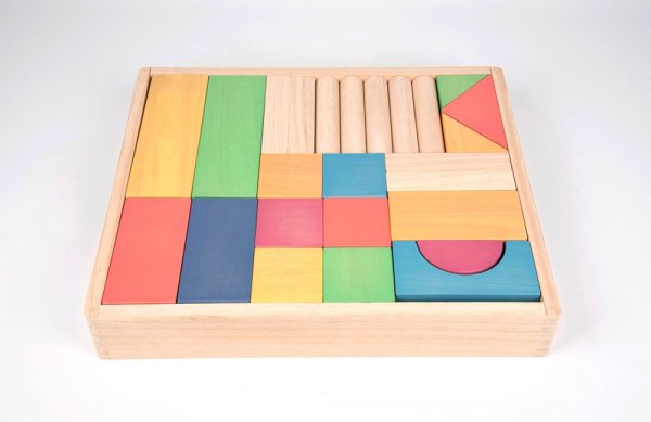 RAINBOW WOODEN JUMBO BLOCK SET