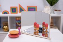 WOODEN 4 WAY MIRROR