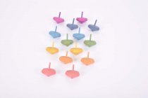 RAINBOW WOODEN SPINNING TOPS