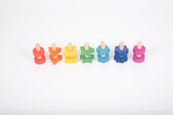 RAINBOW WOODEN NUTS&BOLTS