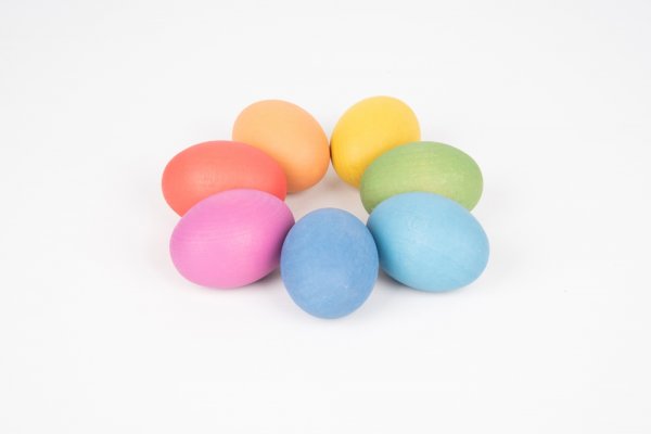 RAINBOW WOODEN EGGS