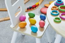 RAINBOW WOODEN EGGS