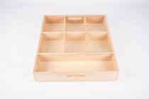 WOODEN SORTING TRAY - 7 WAY