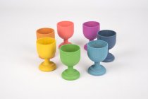 RAINBOW WOODEN EGG CUPS