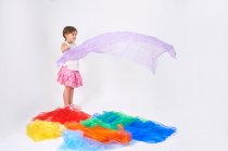RAINBOW ORGANZA FABRIC