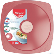 Maped Picnik Concept 900ml Lunch Plate - Brick Red