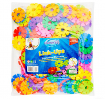 Clever Kidz Link-ups Interlocking Disc Game - 135pce