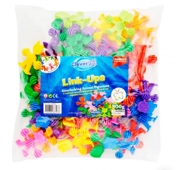 Clever Kidz Link-ups Interlocking Animal Figurines - 58pce