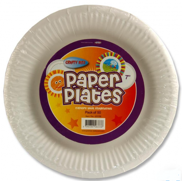 Crafty Bitz Pkt.50 7" Paper Plates