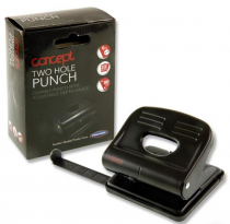 Concept 2 Hole Metal Paper Punch With Guide