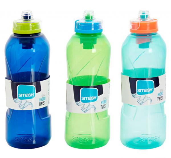 Smash 600ml Hydro Twist Bottle 3 Asst