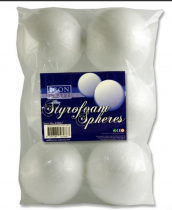 Icon Craft Pkt.6 Styrofoam Spheres - 100mm
