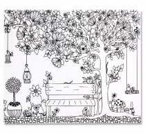 Icon 300x250mm Colour My Canvas - Garden Bench