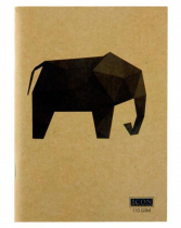 Icon A6 80pg 110gsm Kraft Sketch Book Animalia Design 4 Asst.