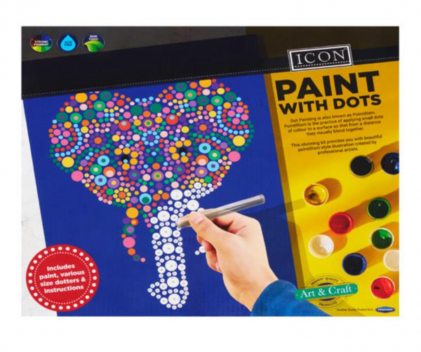 Icon Paint With Dots - Elephant
