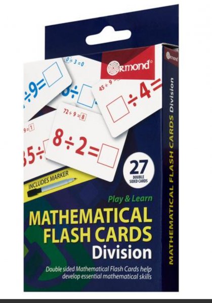Ormond Pkt.27 Mathematical Flash Cards - Division