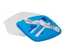 Premto Bento Box With 3 Compartments & Cutlery - 3 Asst
