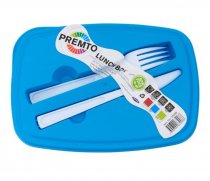 Premto Lunch Box With Secure Lid & Built In Cutlery Storage