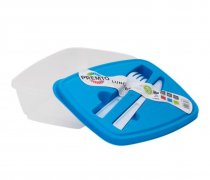 Premto Lunch Box With Secure Lid & Built In Cutlery Storage