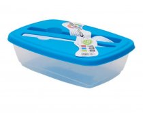 Premto Lunch Box With Secure Lid & Built In Cutlery Storage