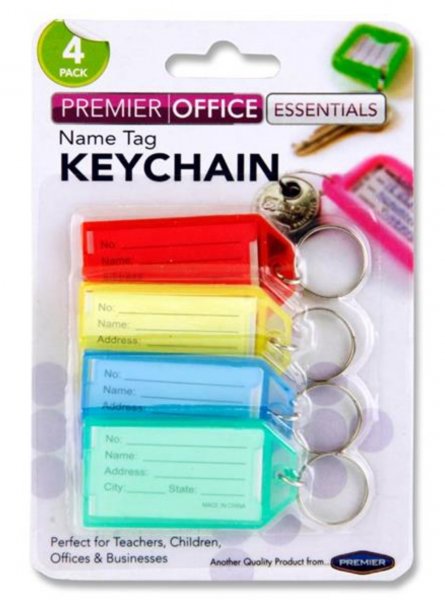 Premier office NAME Tag keychain x4