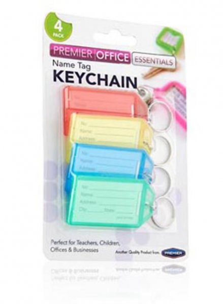 Premier office NAME Tag keychain x4