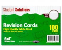 Student solutions Revision cards -white lined 6x4