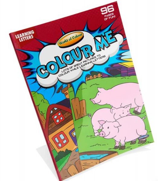 Woc A4 96pg Learning Letters Perforated Colouring Book