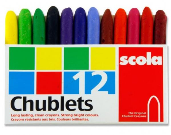 Scola Box 12 Chublets - Crayons