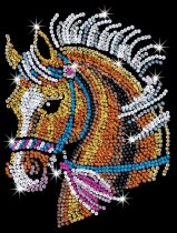 Sequin Art Horse Craft Set