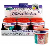 Icon Craft 50g 6 Part Glitter Shaker -Pastels