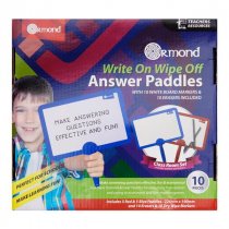 Ormond Pkt.10 Write On Wipe Off Answer Paddles