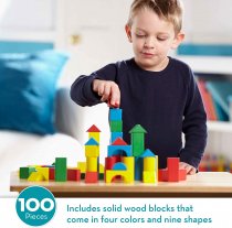 Melissa and Doug 100 Wood Blocks Pack