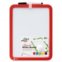 Premto Magnetic Dry Wipe Whiteboard With Dry Wipe Marker 5 Colours
