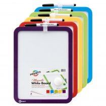 Premto Magnetic Dry Wipe Whiteboard With Dry Wipe Marker 5 Colours